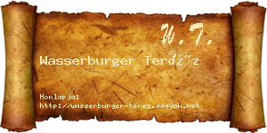 Wasserburger Teréz névjegykártya