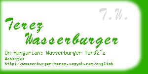terez wasserburger business card